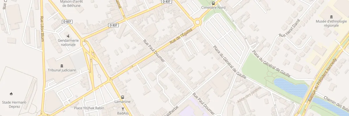 Plan du 286 Rue Paul Doumer à Béthune