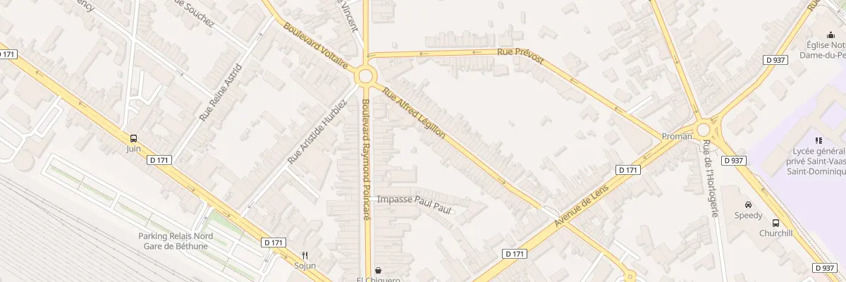 Plan du 78 Rue Alfred Legillon à Béthune