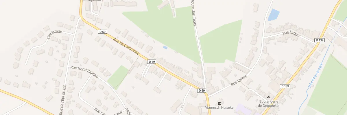 Plan du 284 Rue de Callicanes à Godewaersvelde