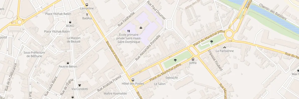 Plan du 90 Rue Alexandre Ponnelle à Béthune