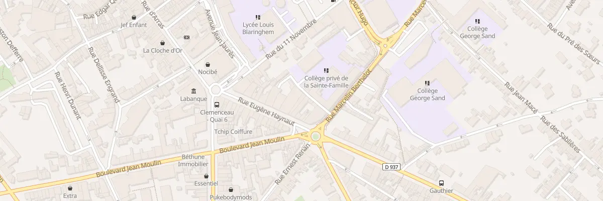 Plan du 97 Rue Eugene Haynaut à Béthune
