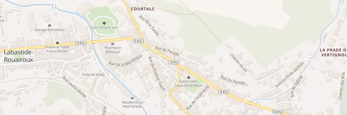 Plan du 83 Bd Carnot à Labastide-Rouairoux