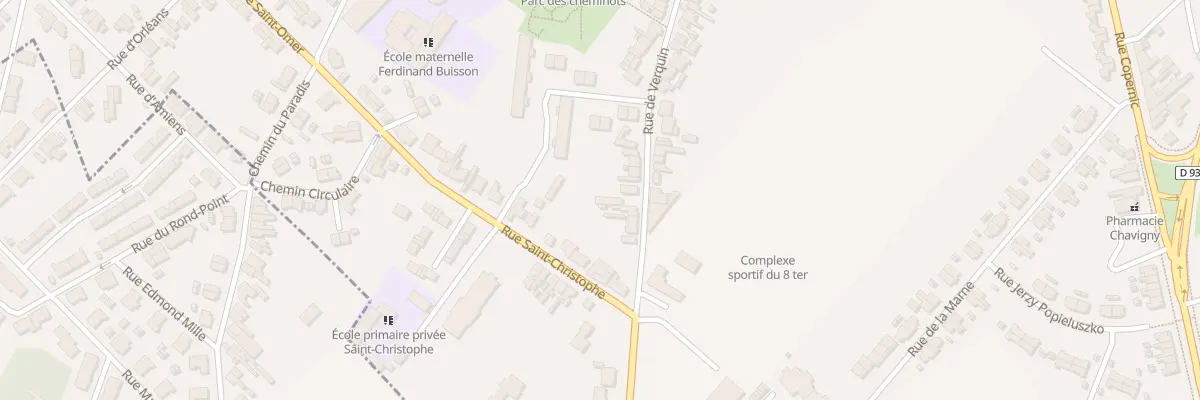 Plan du 674 Rue de Verquin à Béthune