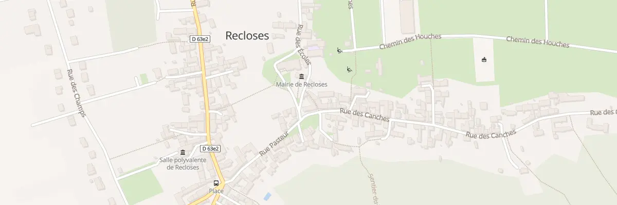 Plan du 2 Rue des Ecoles à Recloses