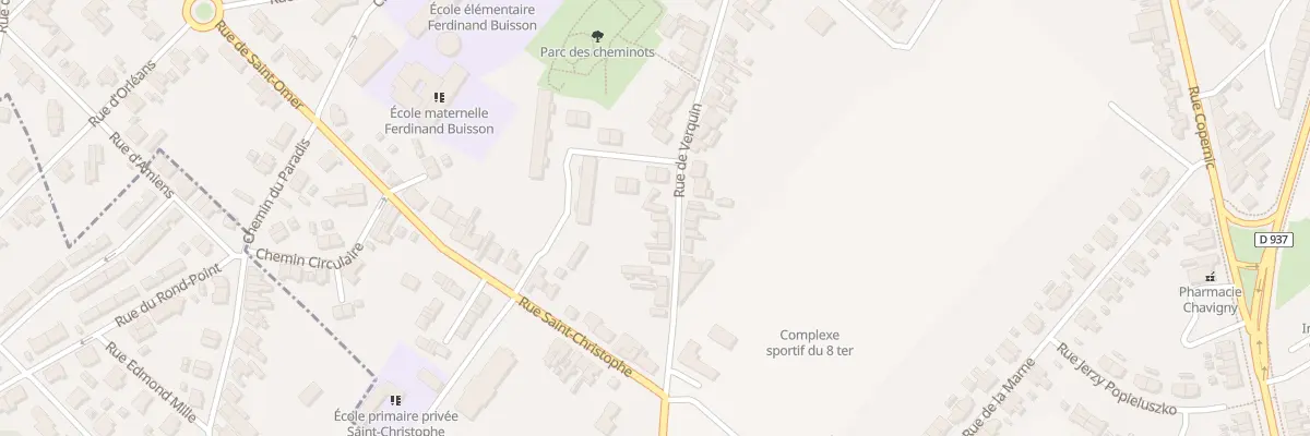 Plan du 636 Rue de Verquin à Béthune
