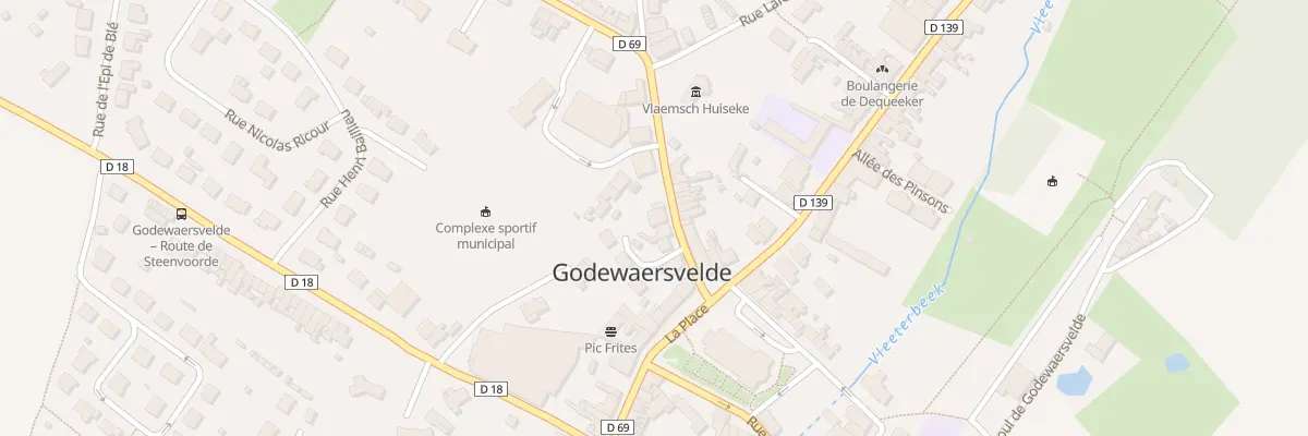 Plan du 55 Rue de Callicanes à Godewaersvelde