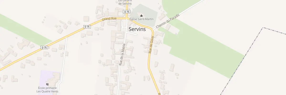 Plan du 4 Rue de Gouy à Servins