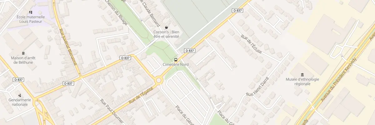 Plan du 2 Rue du Pont de Pierres à Béthune
