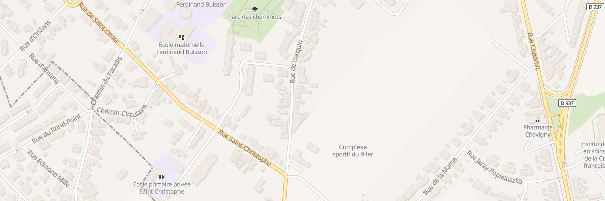 Plan du 647 Rue de Verquin à Béthune