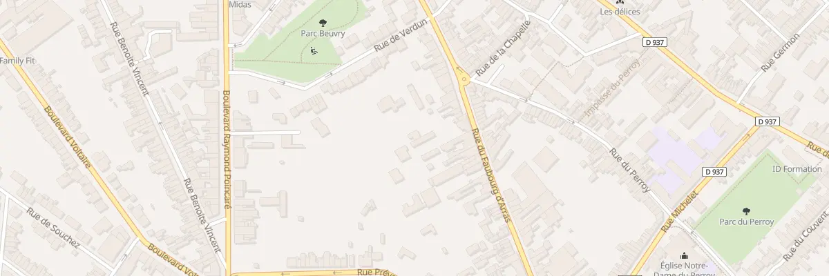 Plan du 252 Rue du Faubourg d’Arras à Béthune