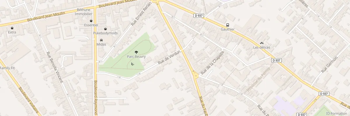 Plan du 152 Rue du Faubourg d’Arras à Béthune