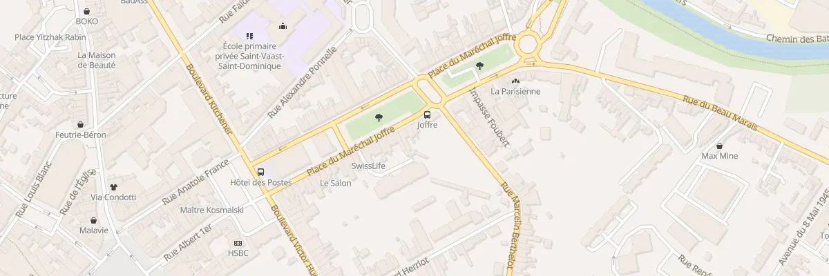 Plan du 164 Pl du Marechal Joffre à Béthune