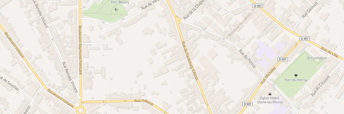 Plan du 298 Rue du Faubourg d’Arras à Béthune