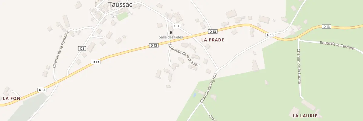 Plan du 52 Imp de la Prade à Taussac