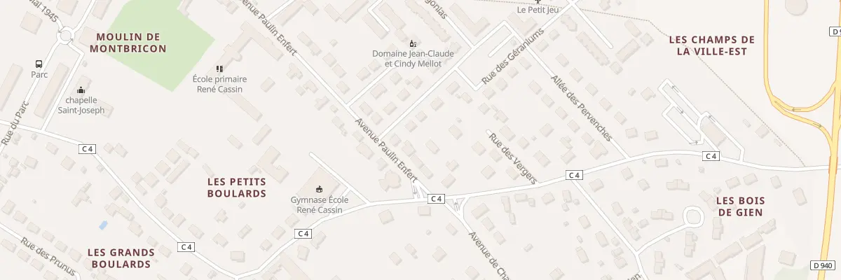Plan du 13 Rue Paulin Enfert à Gien