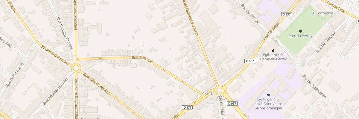 Plan du 225 Rue Prévost à Béthune