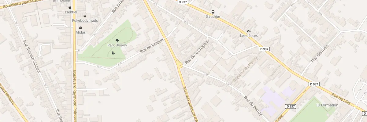 Plan du 219 Rue du Faubourg d’Arras à Béthune