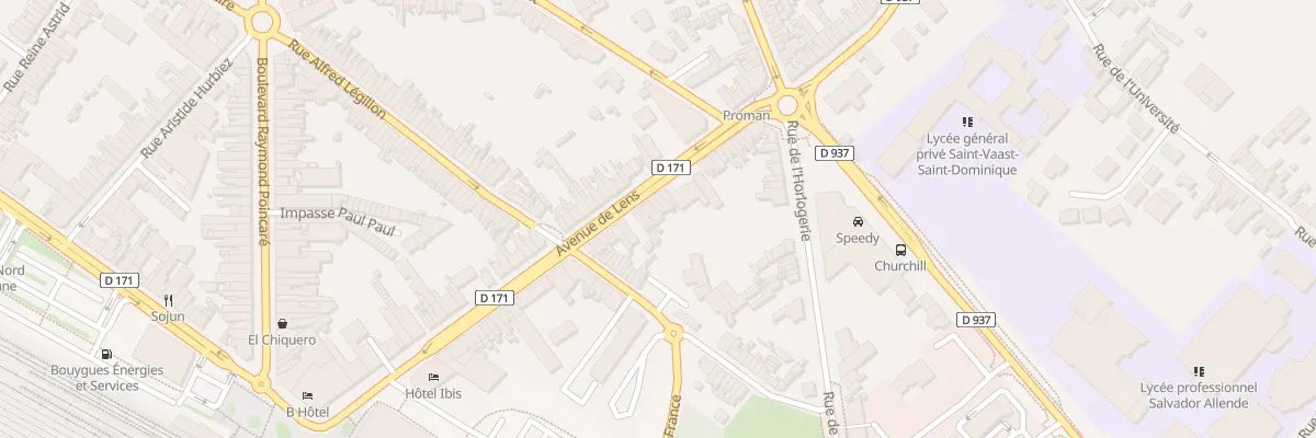 Plan du 117 Av de Lens à Béthune