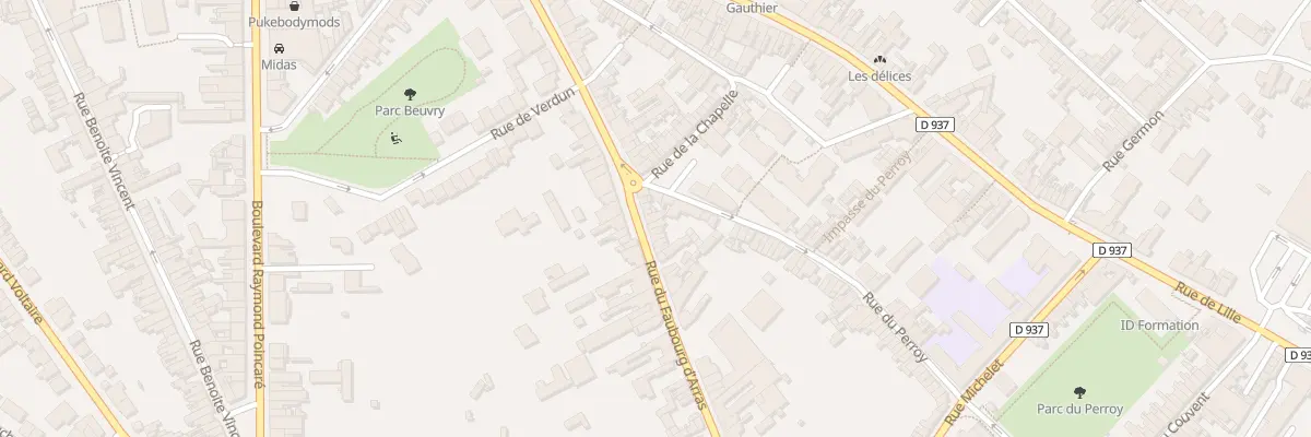 Plan du 253 Rue du Faubourg d’Arras à Béthune