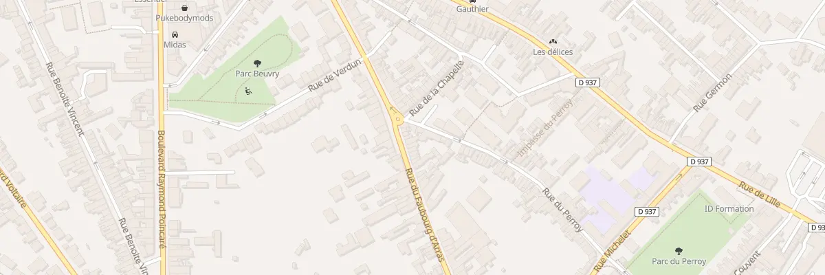 Plan du 249 Rue du Faubourg d’Arras à Béthune