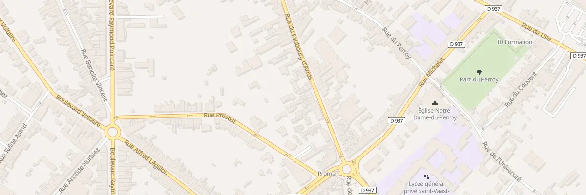 Plan du 404 Rue du Faubourg d’Arras à Béthune