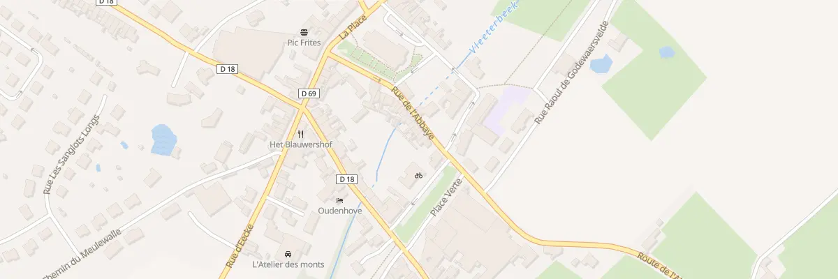 Plan du 136 Rue de l’Abbaye à Godewaersvelde