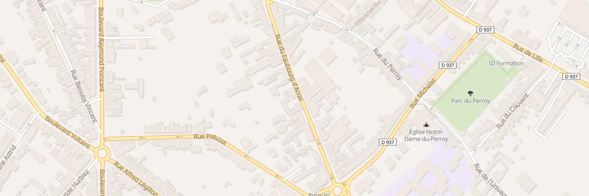 Plan du 380 Rue du Faubourg d’Arras à Béthune