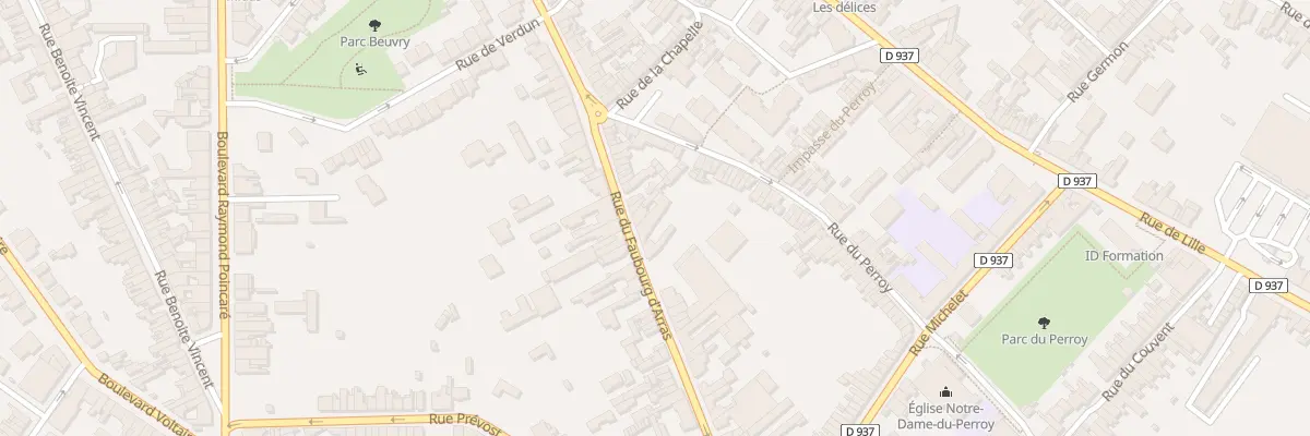 Plan du 301 Rue du Faubourg d’Arras à Béthune