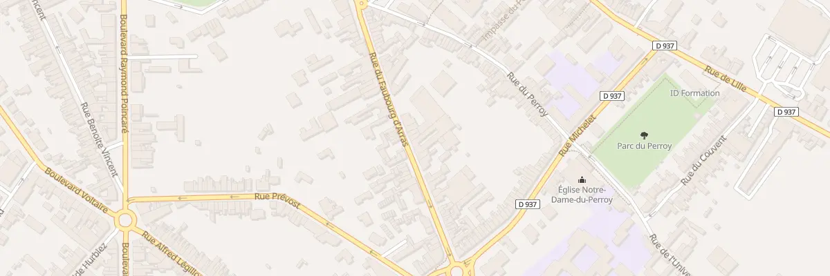 Plan du 389 Rue du Faubourg d’Arras à Béthune