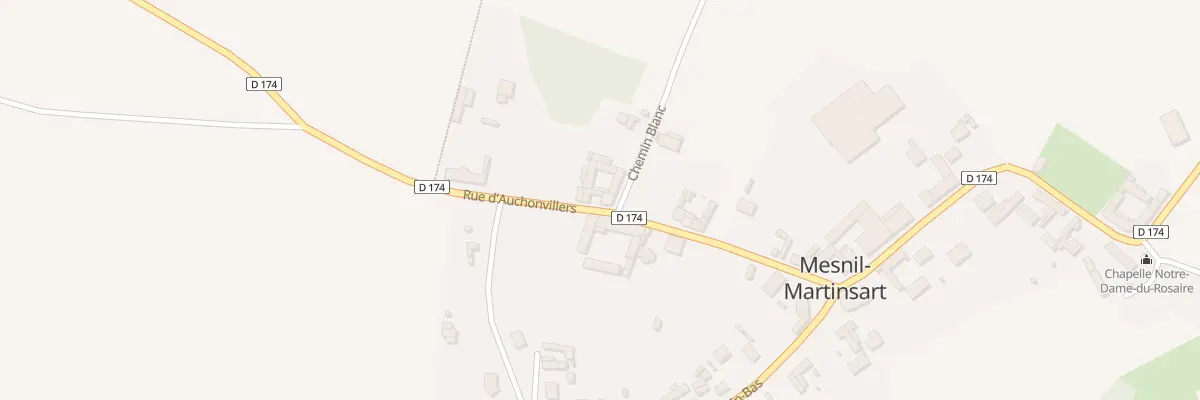 Plan du 1 Che Blanc à Mesnil-Martinsart