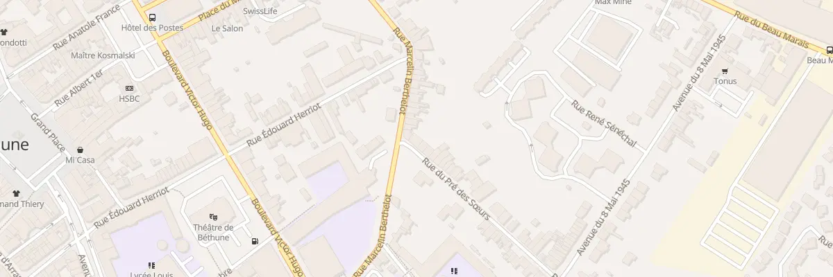 Plan du 11 Rue du Pré des Soeurs à Béthune