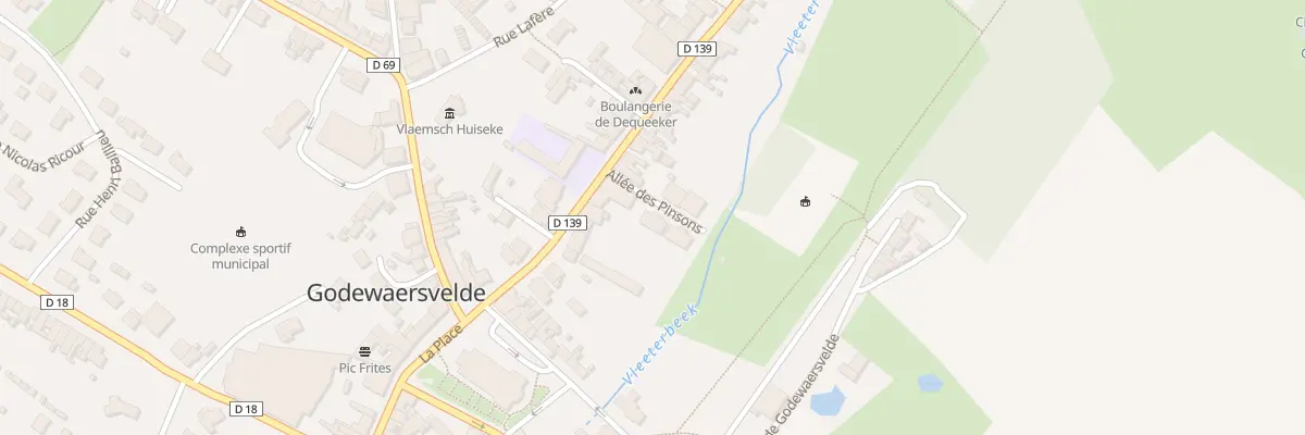 Plan du 40 All des Pinsons à Godewaersvelde