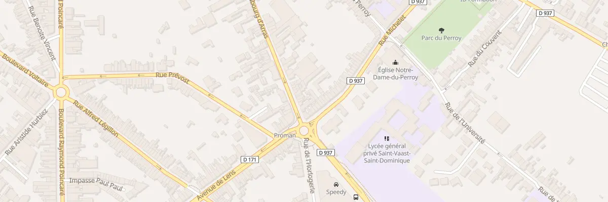 Plan du 501 Rue du Faubourg d’Arras à Béthune