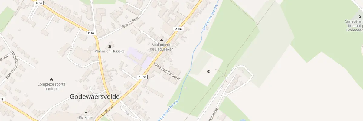 Plan du 174 Rue de Boeschepe à Godewaersvelde