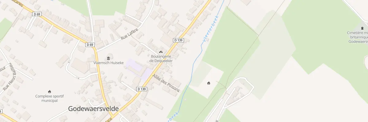 Plan du 190 Rue de Boeschepe à Godewaersvelde