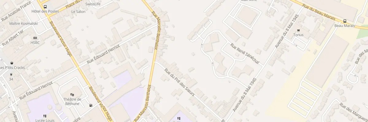 Plan du 45 Rue du Pré des Soeurs à Béthune