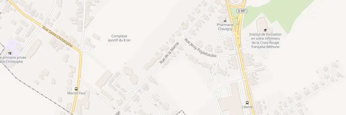 Plan du 27 Rue de la Marne à Béthune