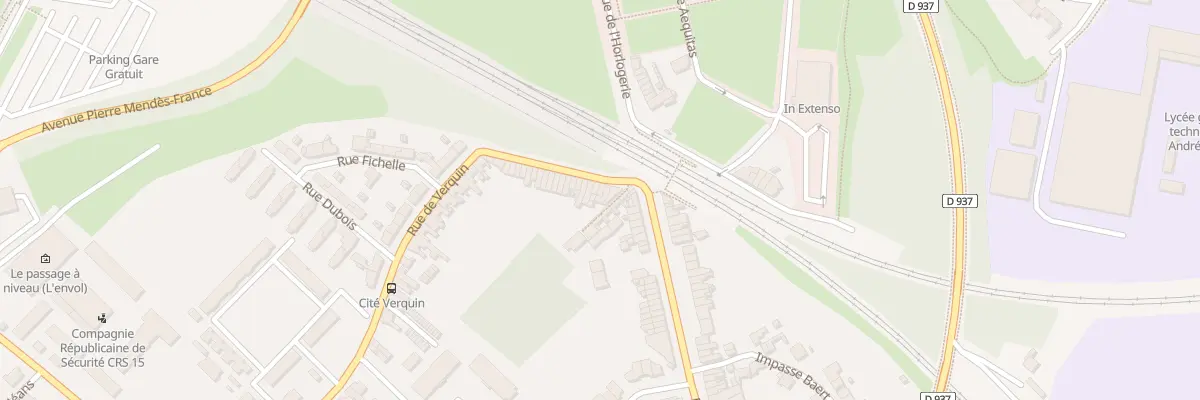 Plan du 25 Rue de Verquin à Béthune