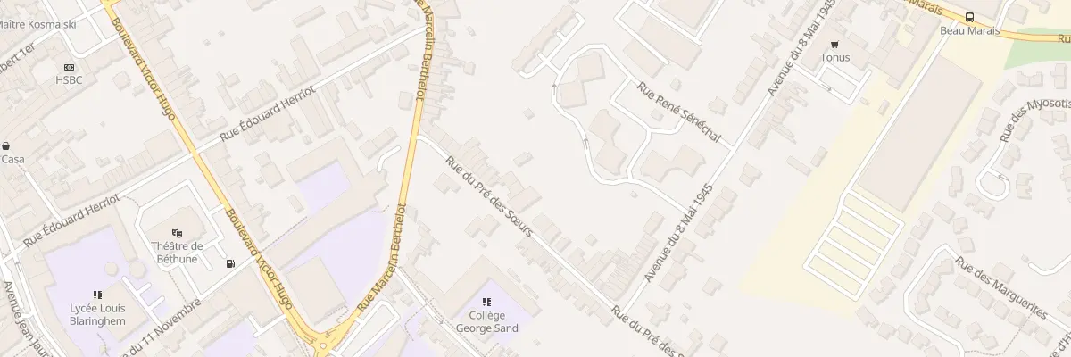Plan du 91 Rue du Pré des Soeurs à Béthune
