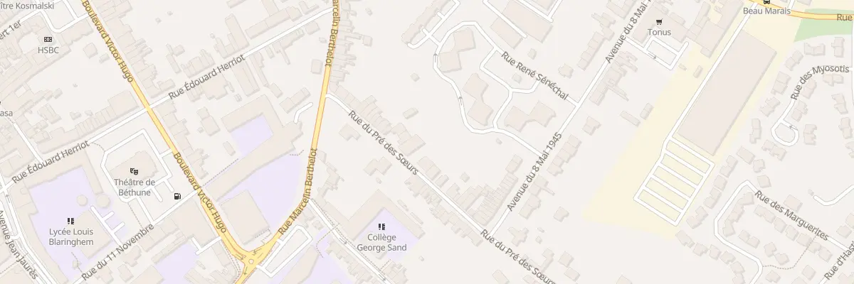 Plan du 109 Rue du Pré des Soeurs à Béthune
