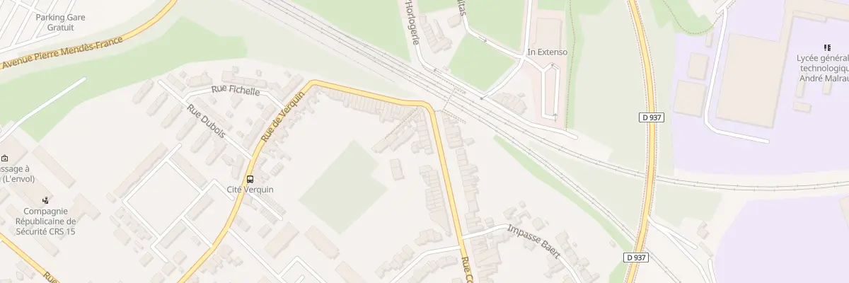 Plan du 1100 Rue Copernic à Béthune