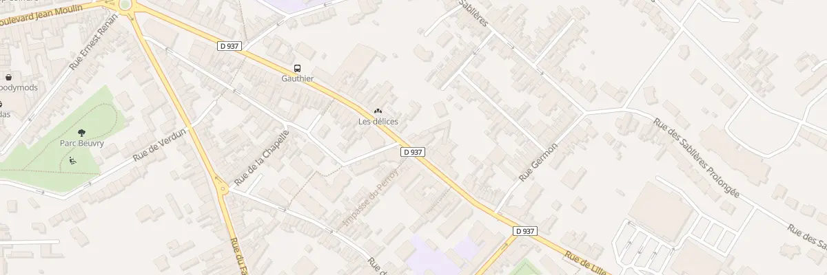 Plan du 345 Rue de Lille à Béthune