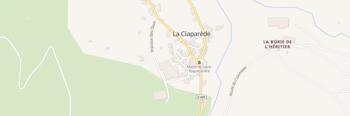 Plan du 5008 La Claparede à Laval-Roquecezière