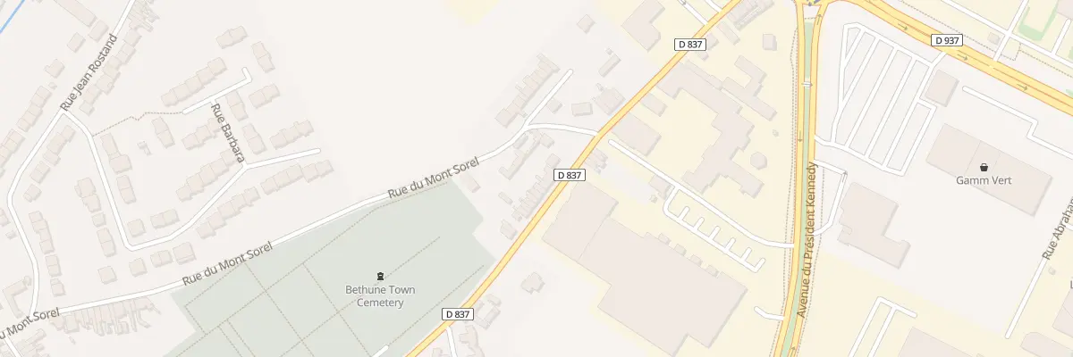 Plan du 465 Rue du Pont de Pierres à Béthune