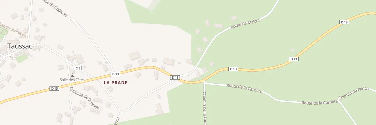 Plan du 5470 La Prade à Taussac