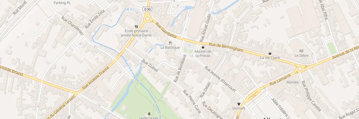 Plan du 2 Rue de Bordeaux à Albert