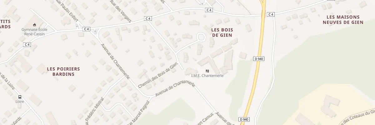 Plan du 9B Che des Bois de Gien à Gien