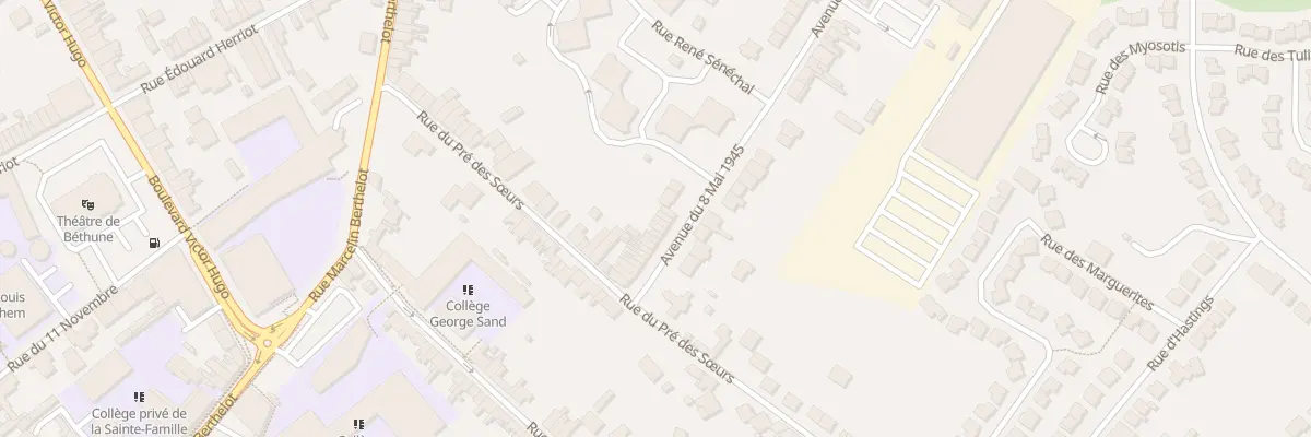 Plan du 53 Av du 8 Mai 1945 à Béthune