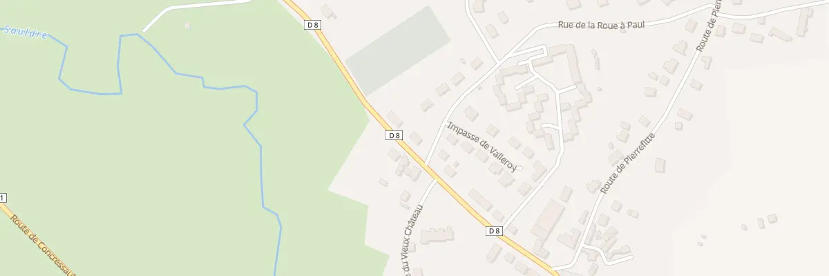 Plan du 1 Rue de la Roue à Paul à Vailly-sur-Sauldre