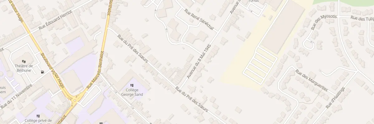 Plan du 61 Av du 8 Mai 1945 à Béthune